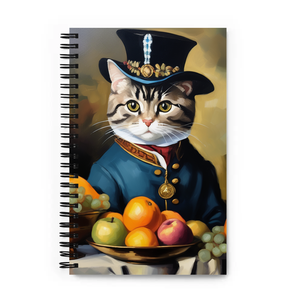 PugMug Custom Tabby Scottish Fold Cat Spiral Notebook