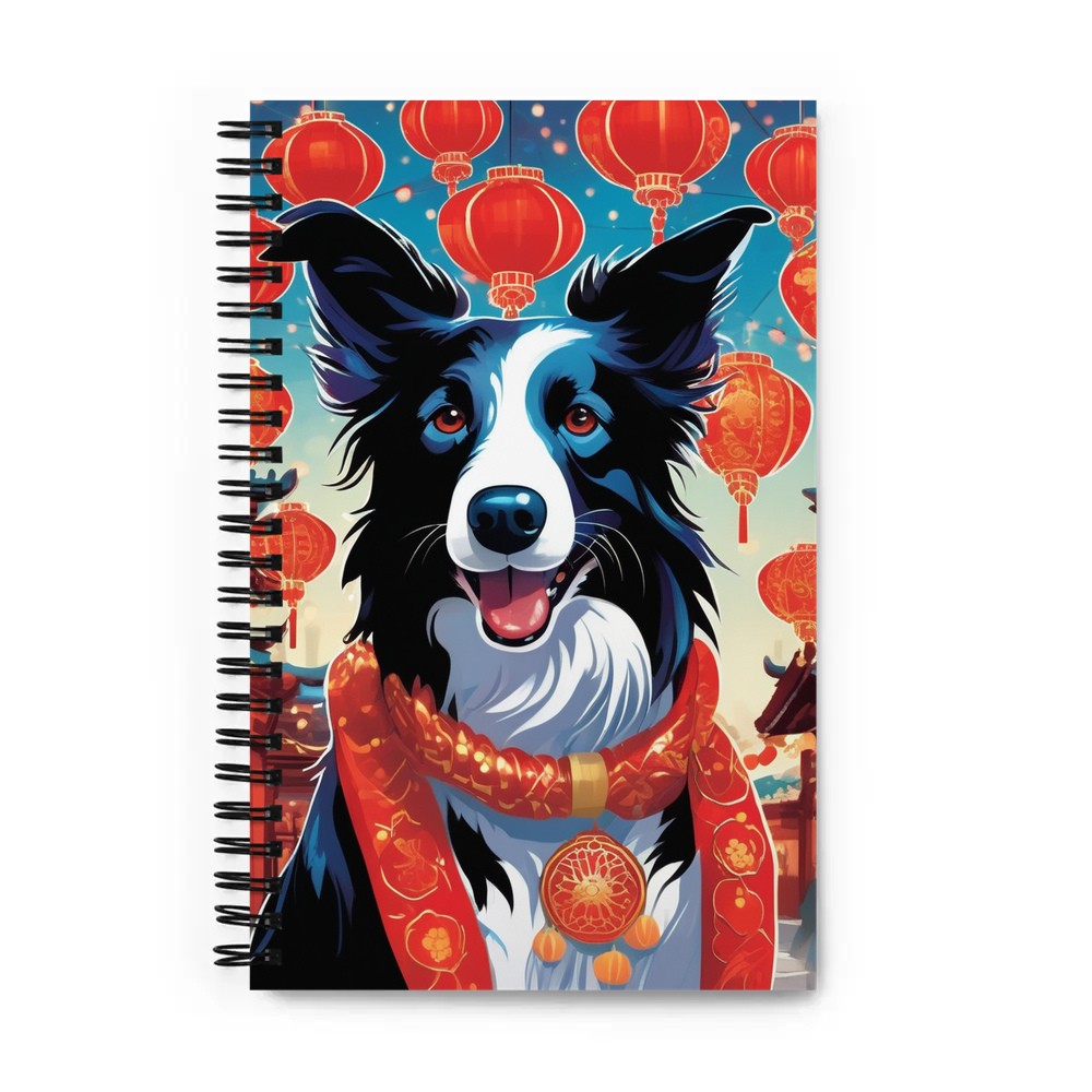 PugMug Custom Border Collie Spiral Notebook