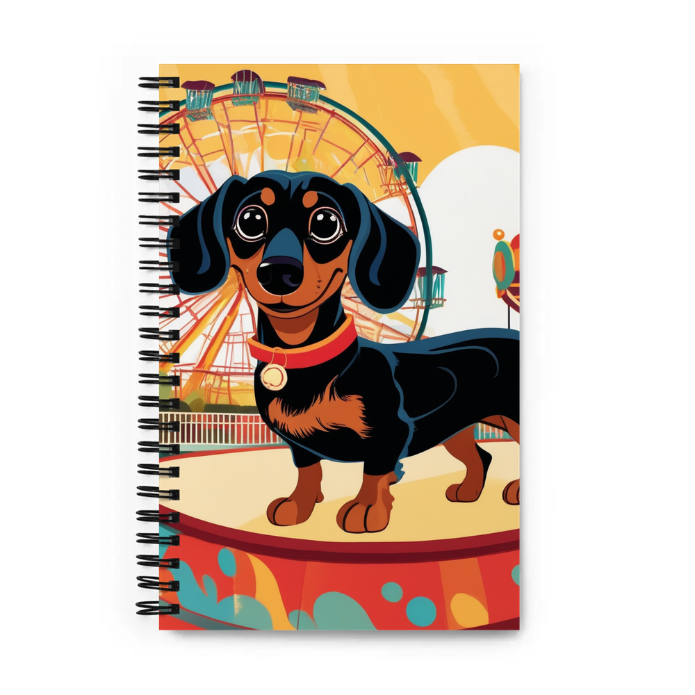 PugMug Custom Black Dachshund Spiral Notebook