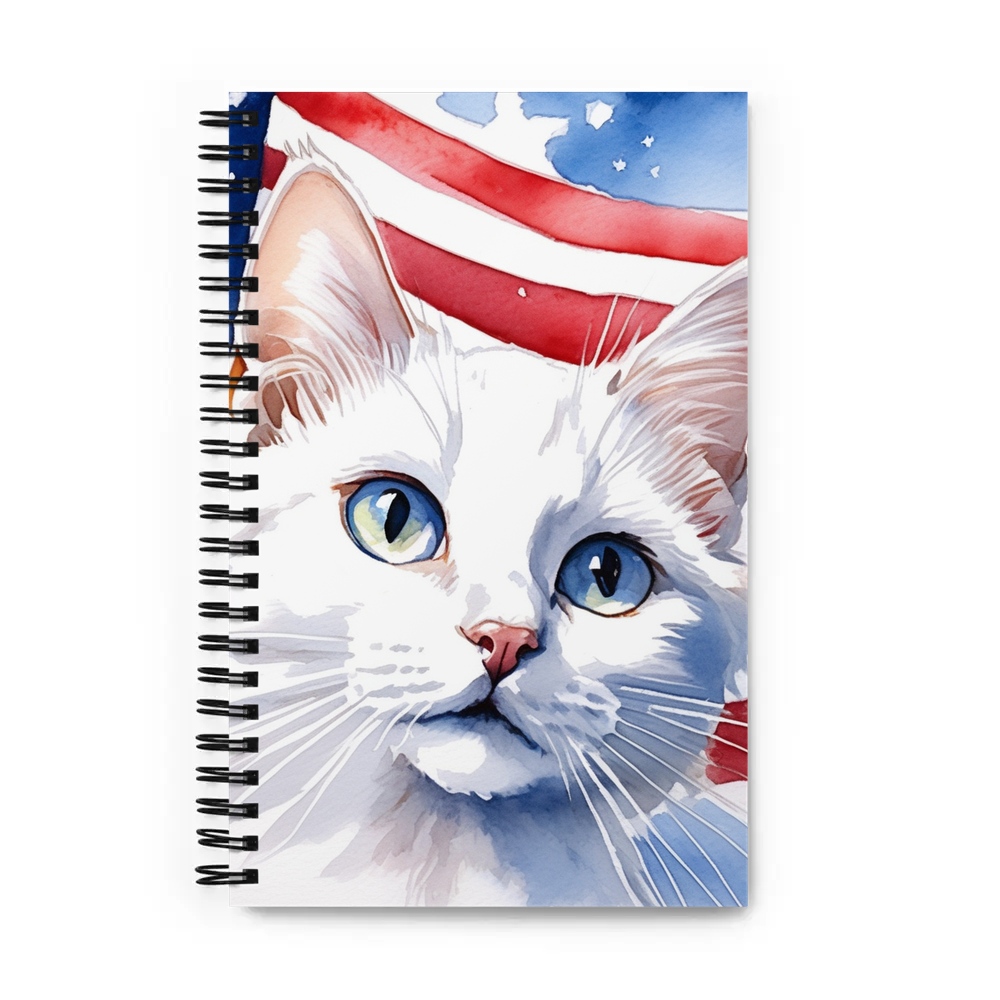 PugMug Custom White Companion Cat Spiral Notebook