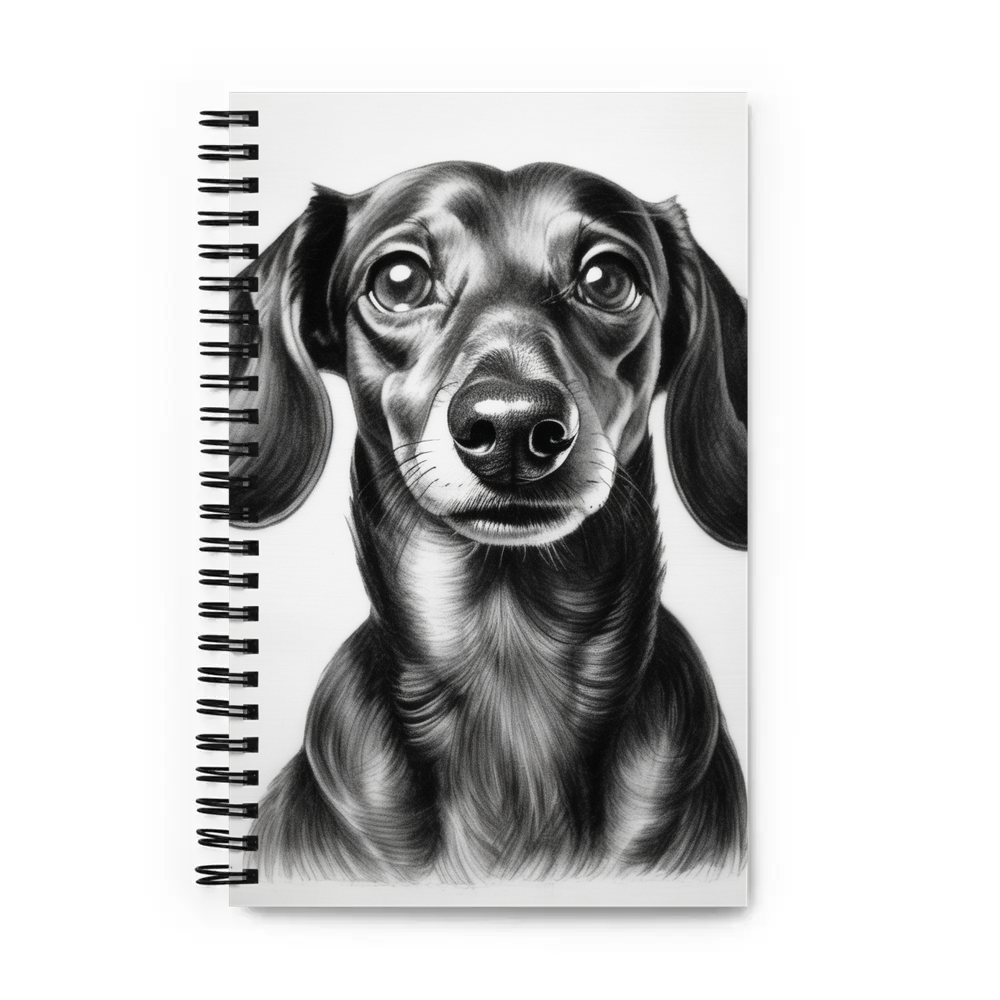 PugMug Custom Black Dachshund Spiral Notebook