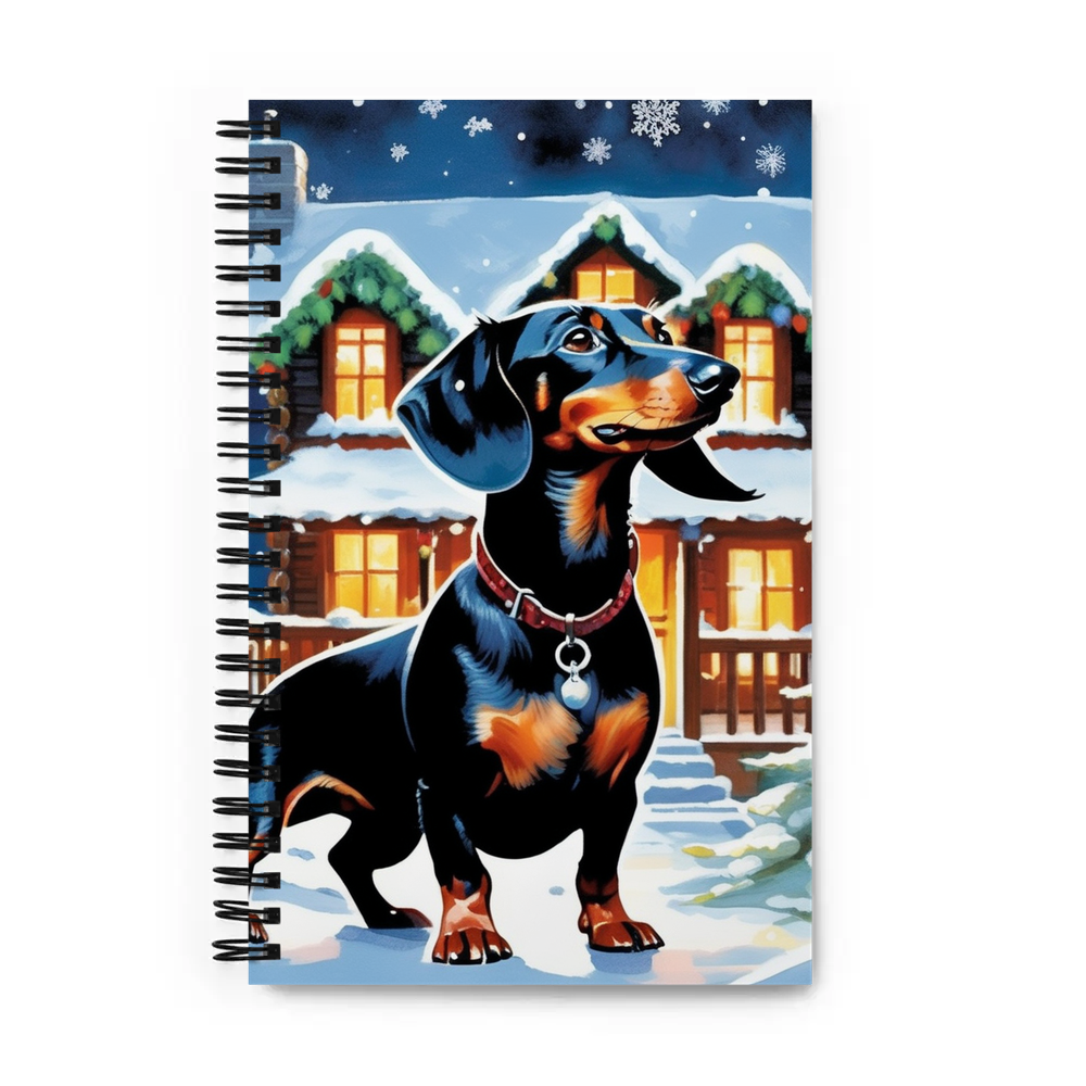 PugMug Custom Black Dachshund Spiral Notebook