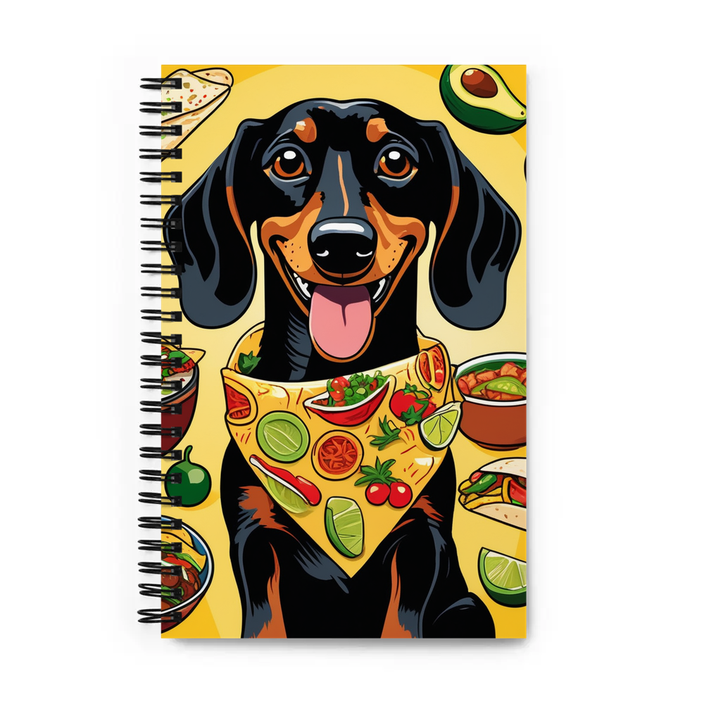 PugMug Custom Black Dachshund Spiral Notebook