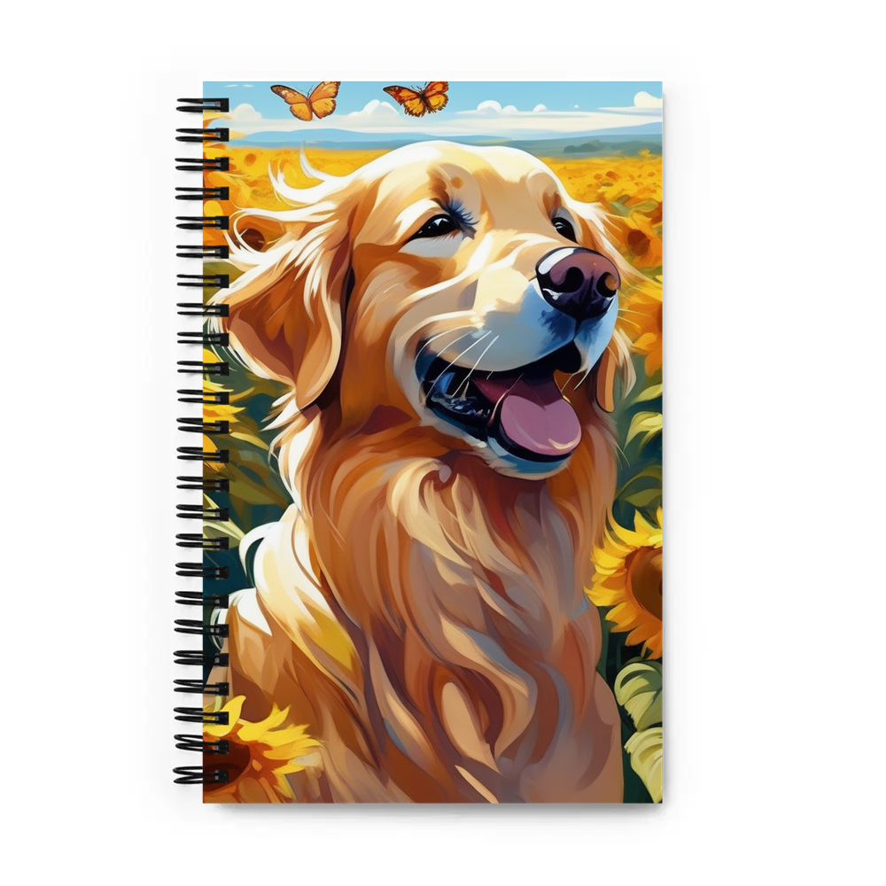 PugMug Custom Golden Retriever Spiral Notebook