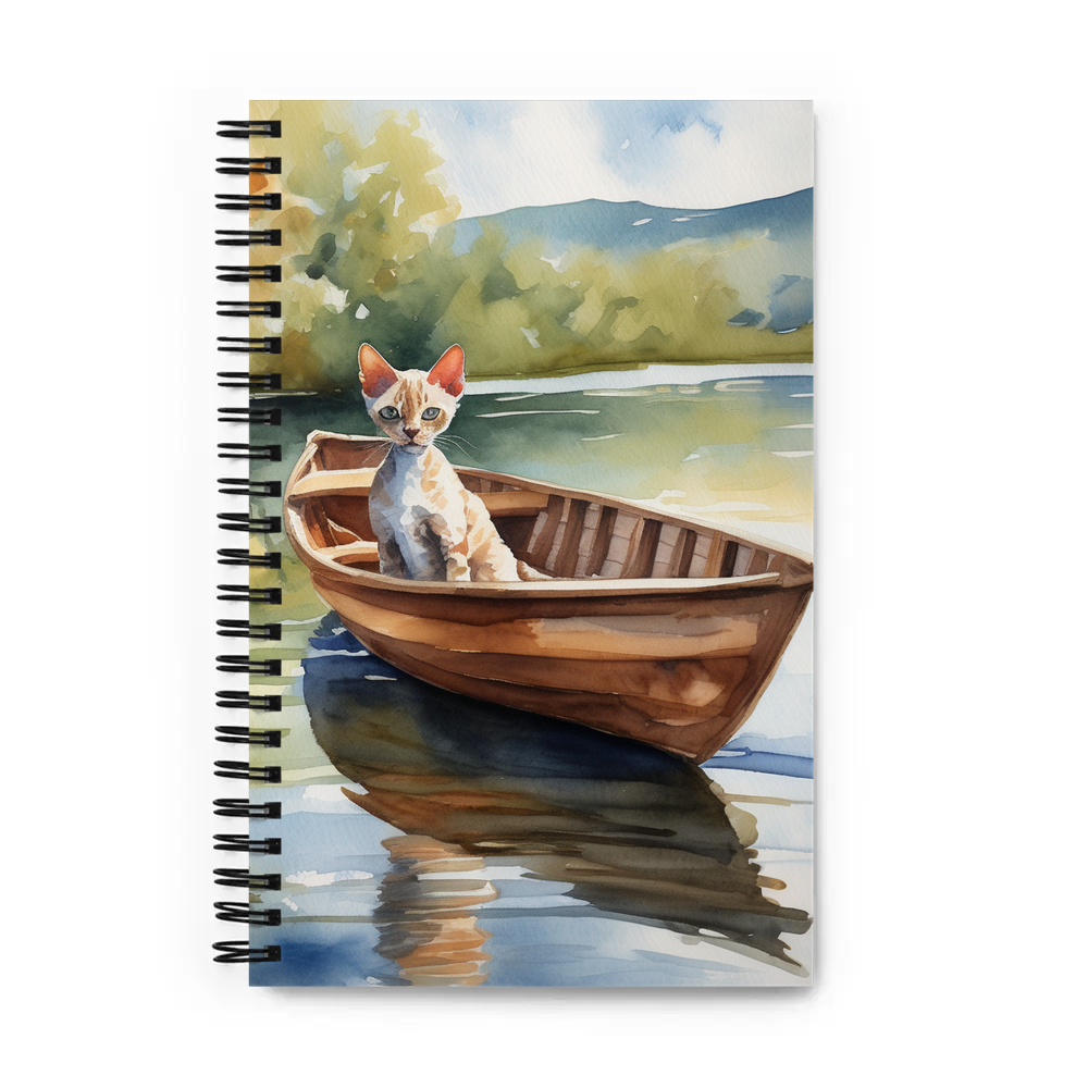 PugMug Custom Tabby Devon Rex Cat Spiral Notebook