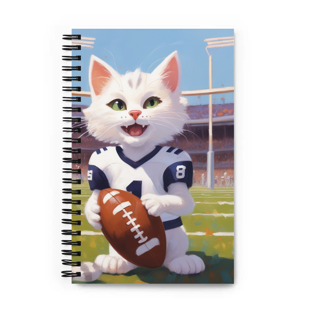 PugMug Custom White Companion Cat Spiral Notebook