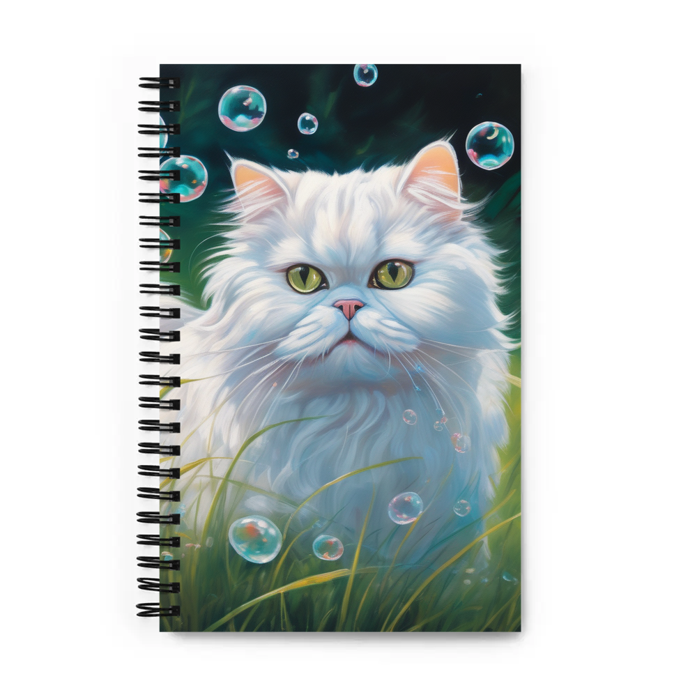 PugMug Custom White Persian Cat Spiral Notebook