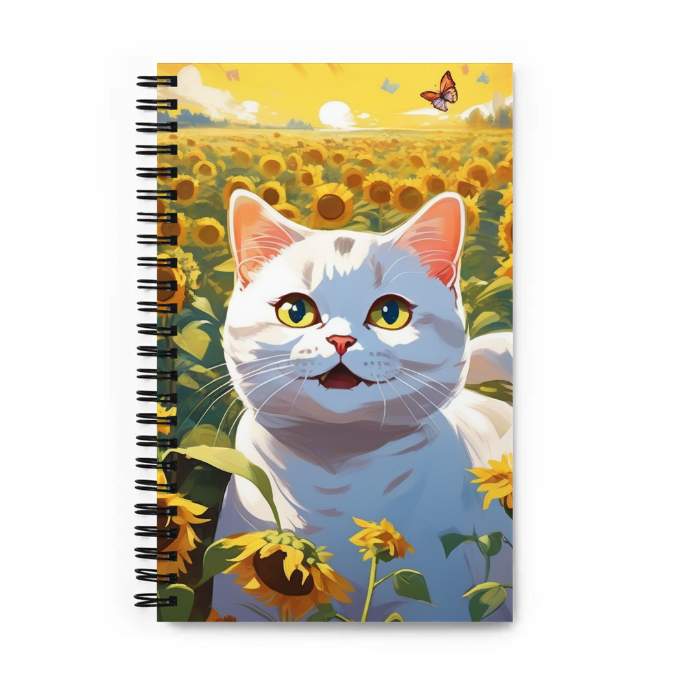 PugMug Custom White British Shorthair Cat Spiral Notebook