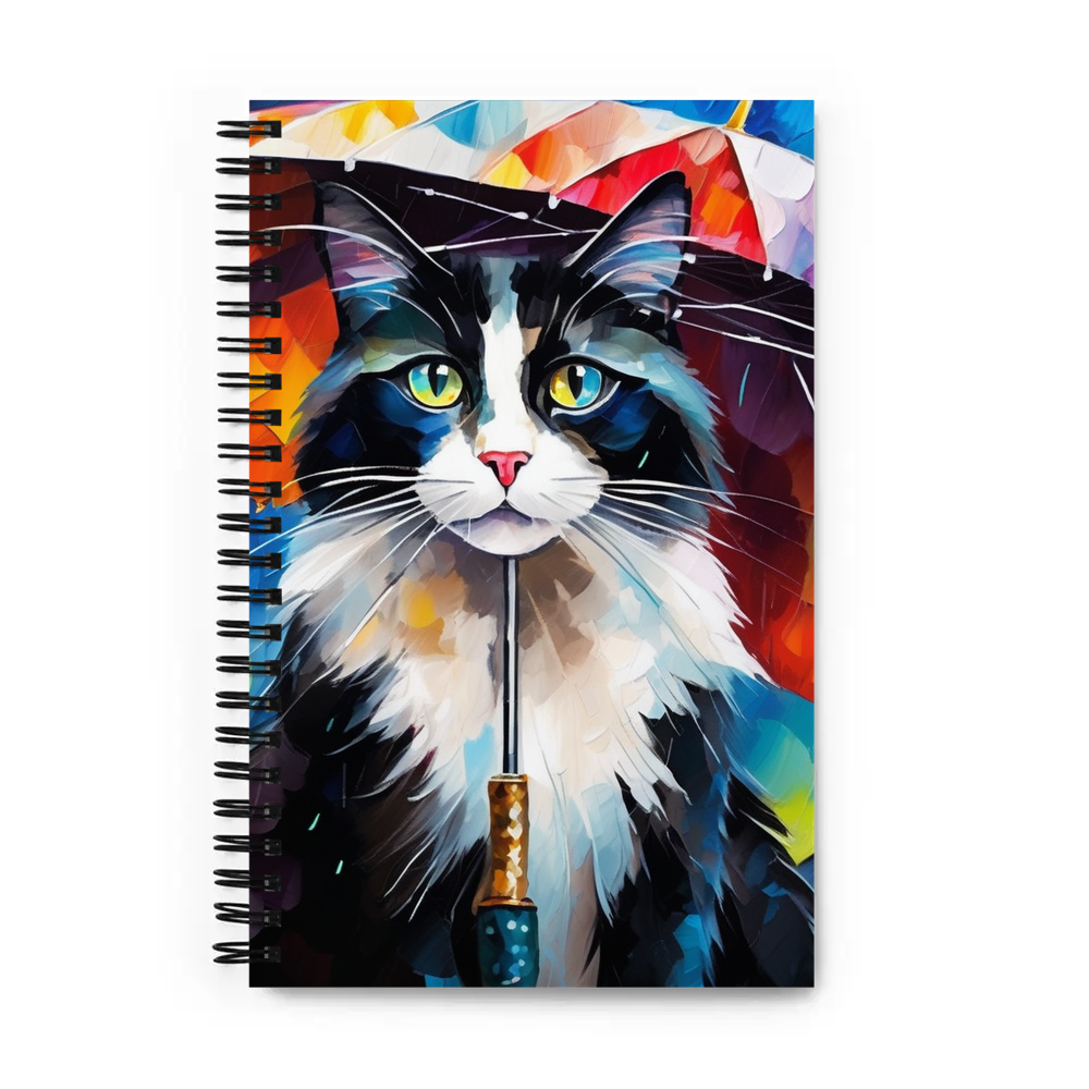 PugMug Custom Black Ragdoll Cat Spiral Notebook