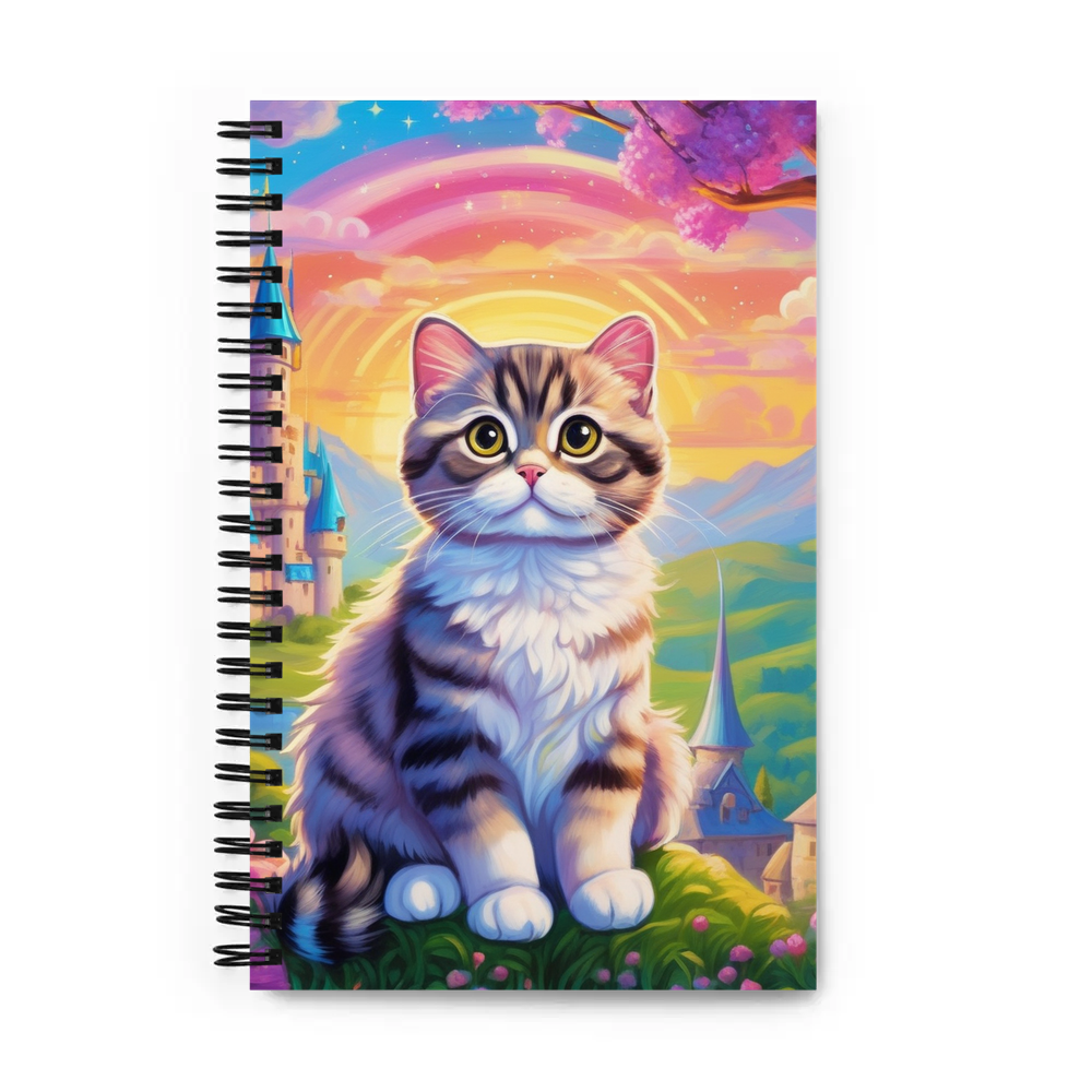 PugMug Custom Tabby Scottish Fold Cat Spiral Notebook