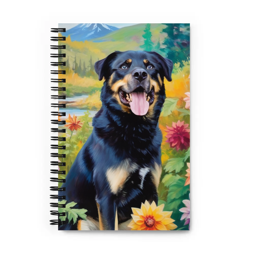 PugMug Custom Blue Spiral Notebook