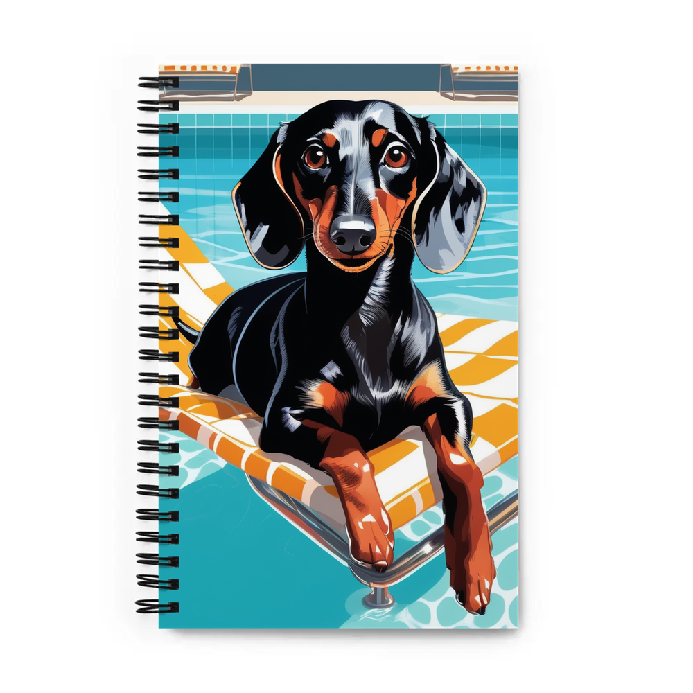 PugMug Custom Black Dachshund Spiral Notebook