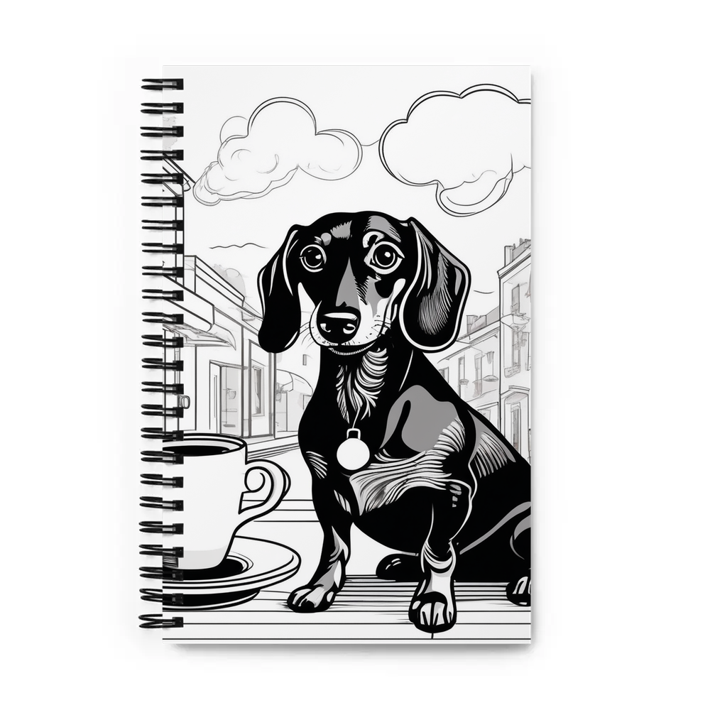 PugMug Custom Black Dachshund Spiral Notebook