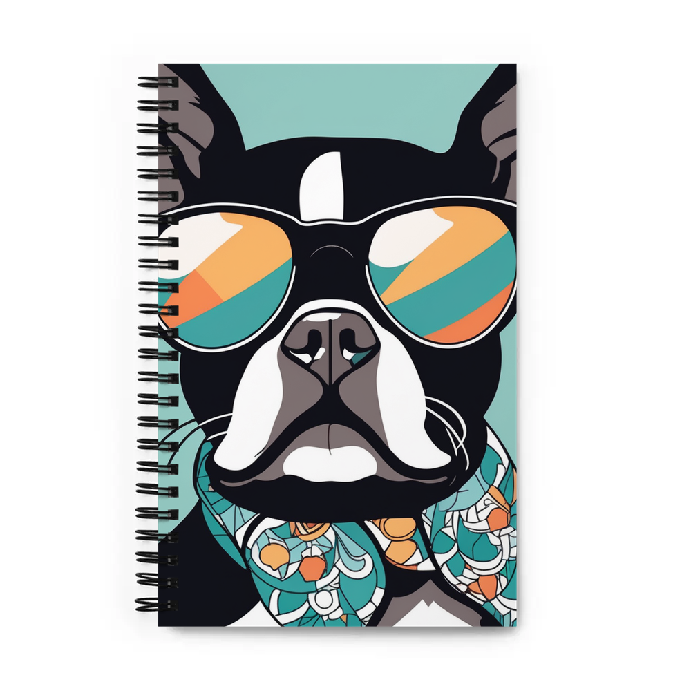 PugMug Custom Boston Terrier Spiral Notebook