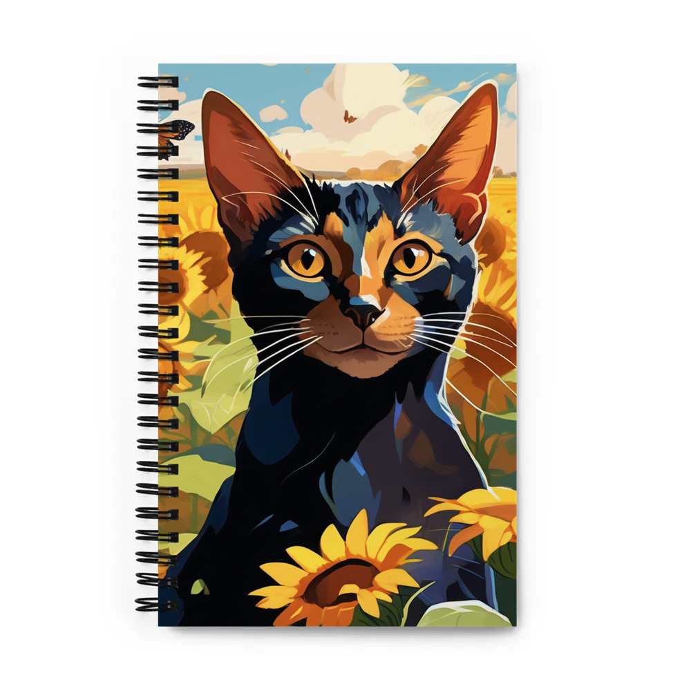 PugMug Custom Black Abyssinian Cat Spiral Notebook