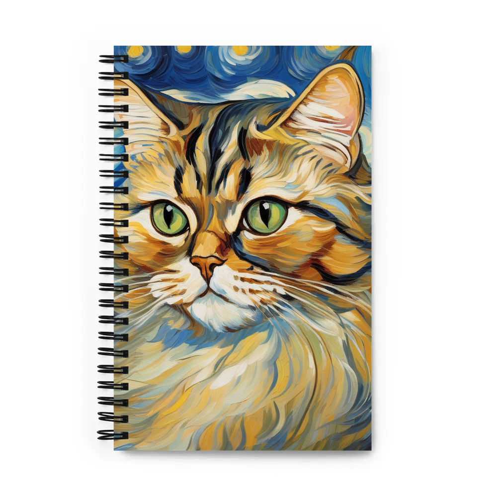 PugMug Custom Tabby Persian Cat Spiral Notebook