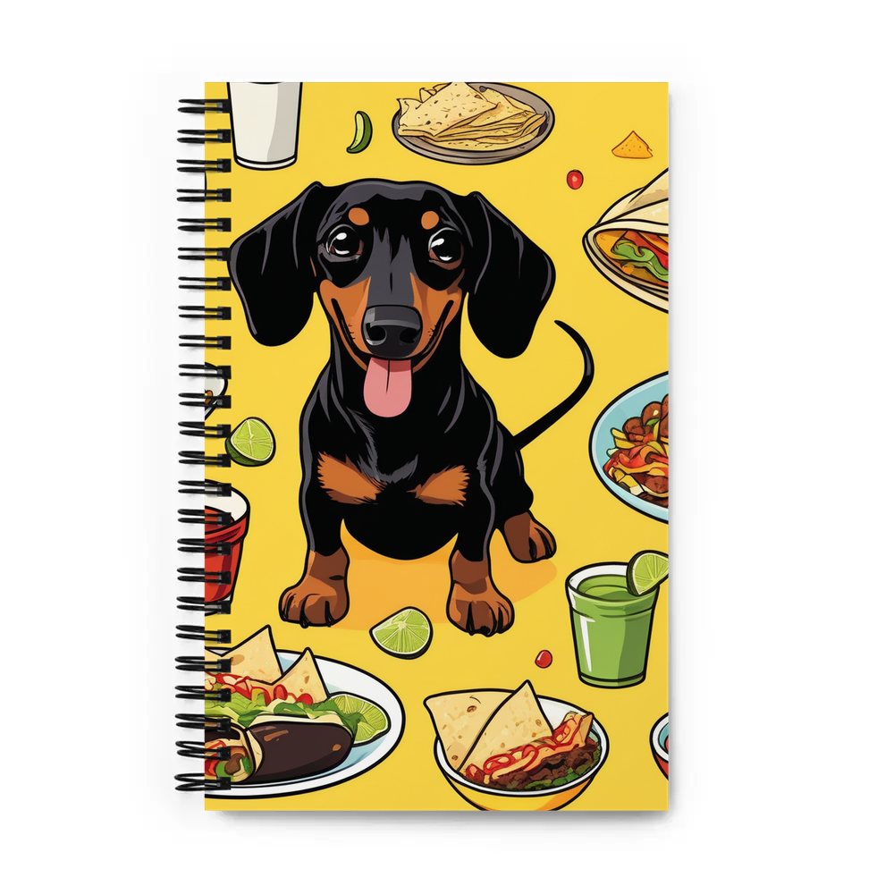 PugMug Custom Black Dachshund Spiral Notebook
