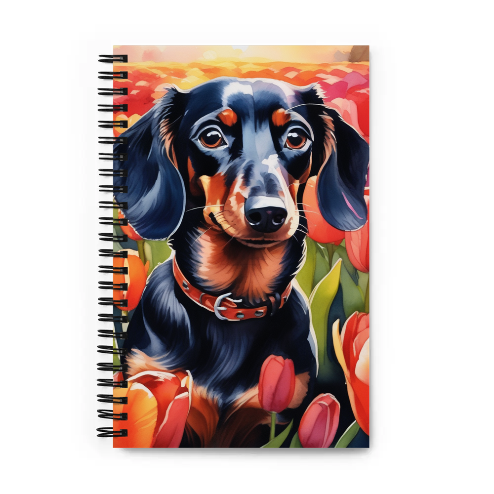 PugMug Custom Black Dachshund Spiral Notebook