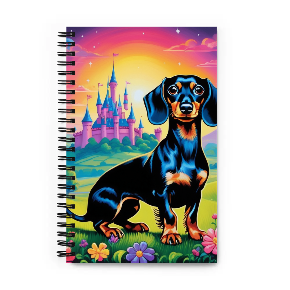 PugMug Custom Black Dachshund Spiral Notebook
