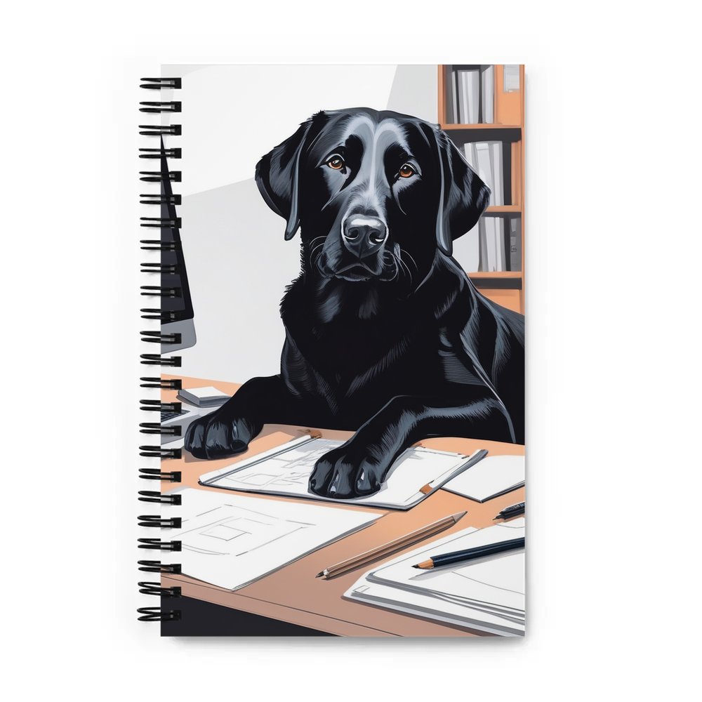 PugMug Custom Black Labrador Retriever Spiral Notebook