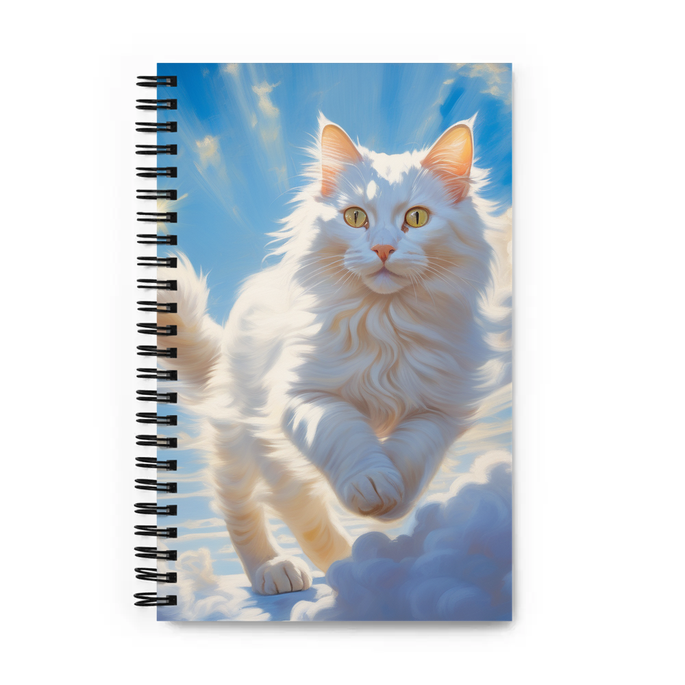 PugMug Custom White Companion Cat Spiral Notebook