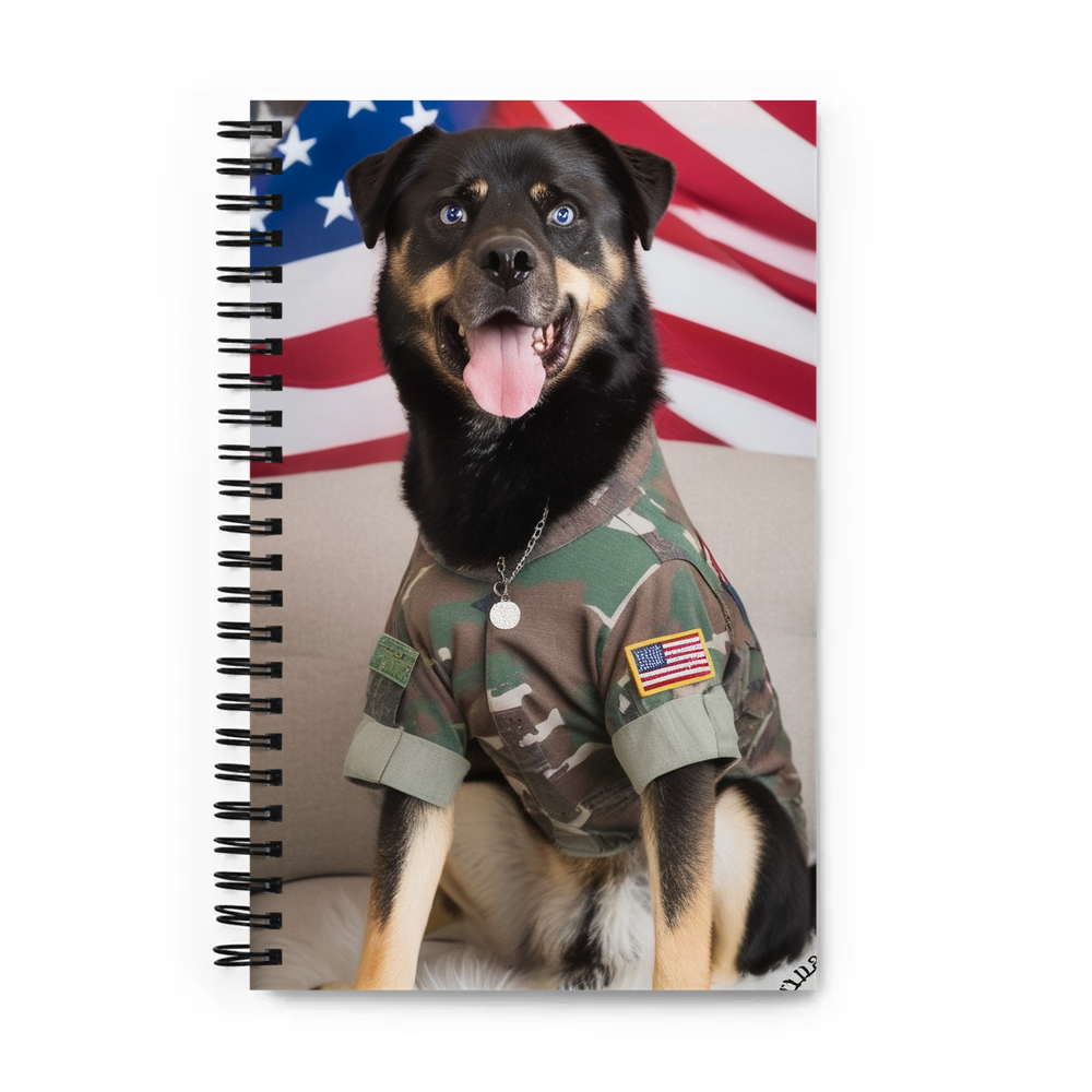 PugMug Custom Blue Spiral Notebook