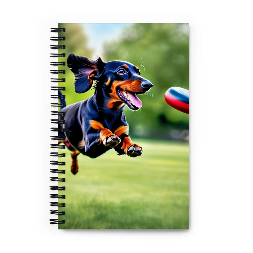 PugMug Custom Black Dachshund Spiral Notebook