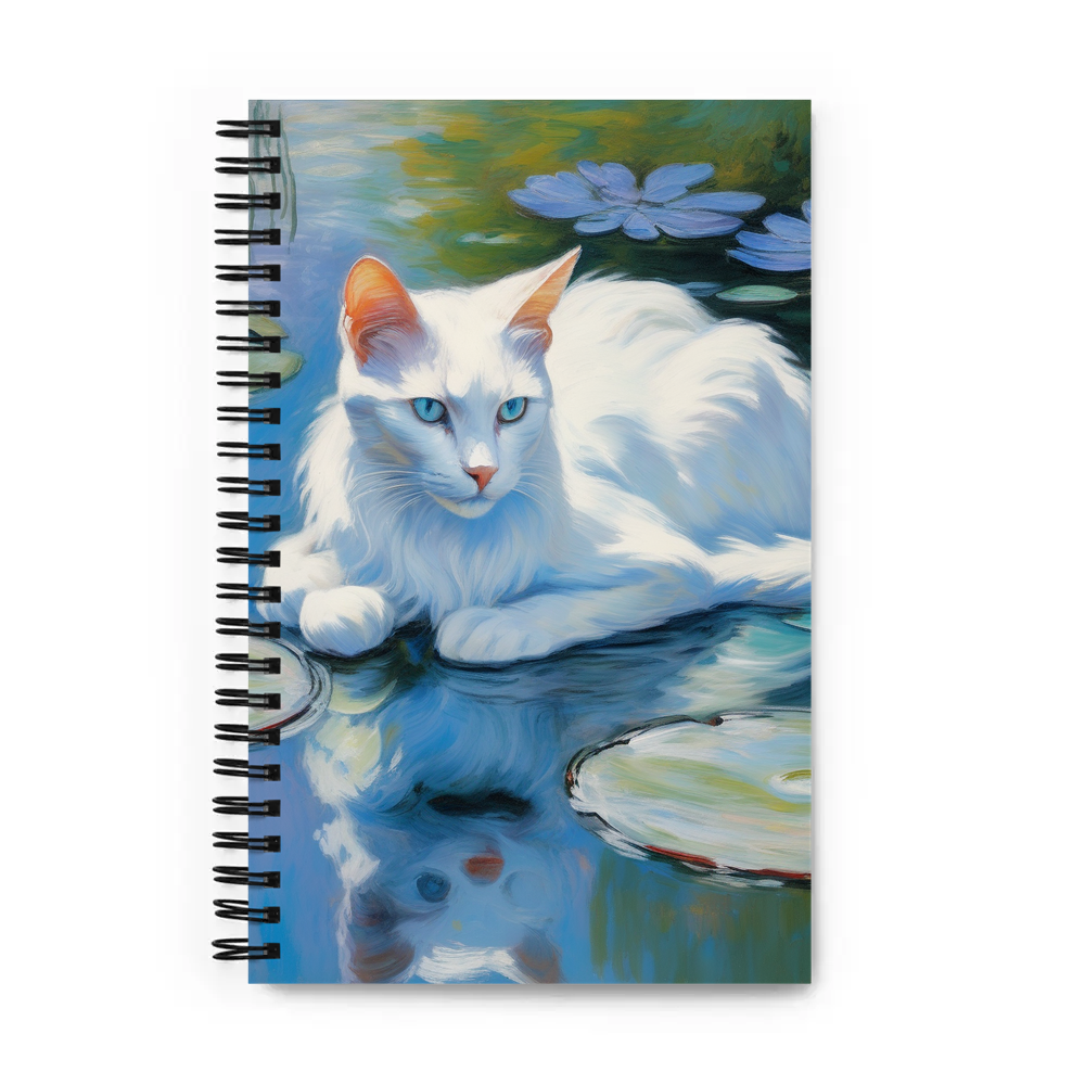 PugMug Custom White Companion Cat Spiral Notebook