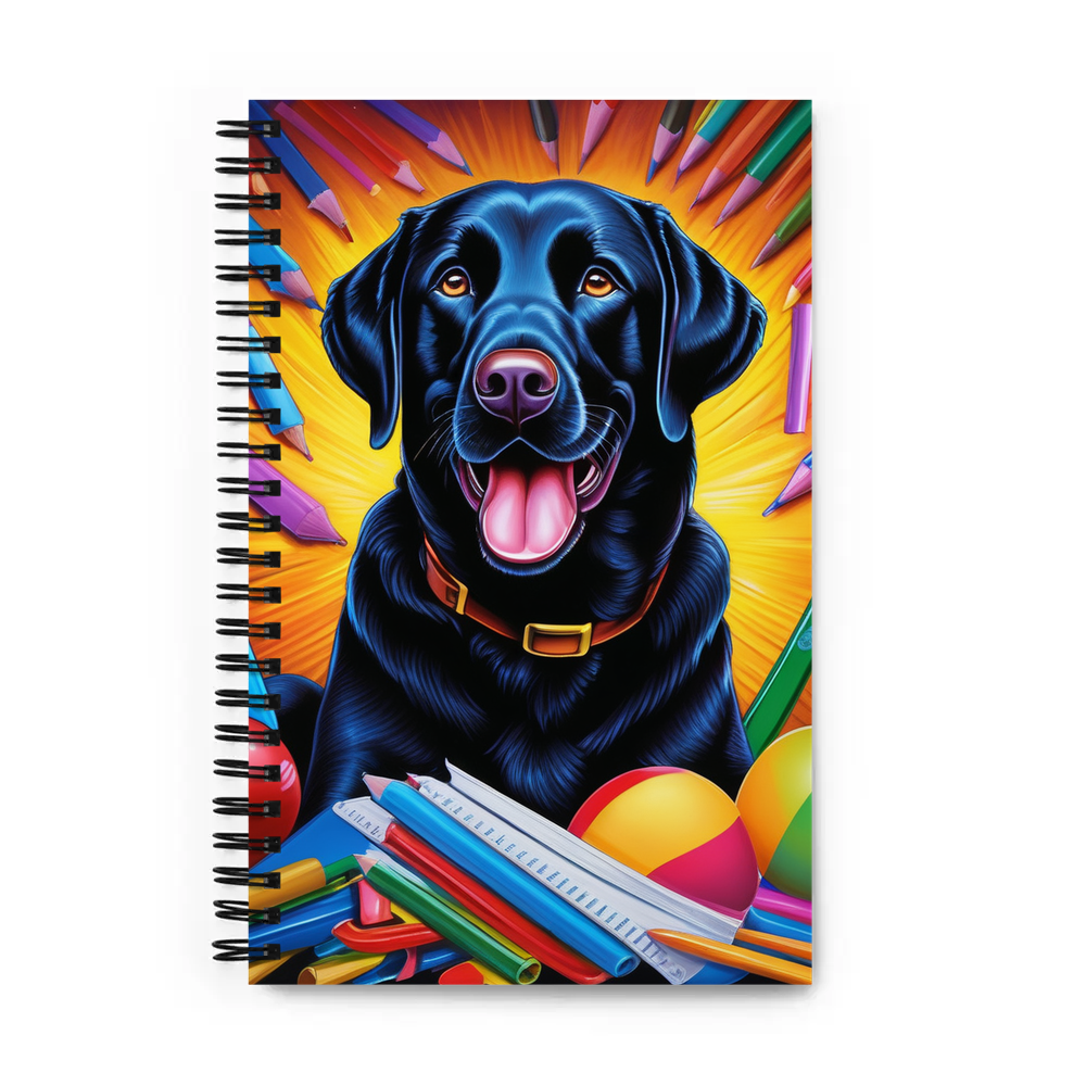 PugMug Custom Black Labrador Retriever Spiral Notebook