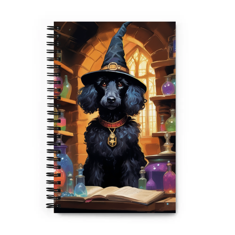 PugMug Custom Black Poodle Spiral Notebook