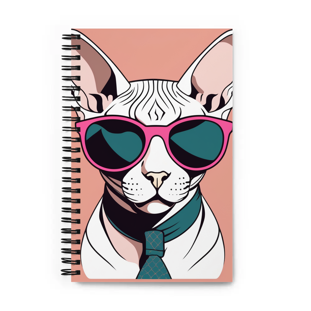 PugMug Custom White Sphynx Cat Spiral Notebook