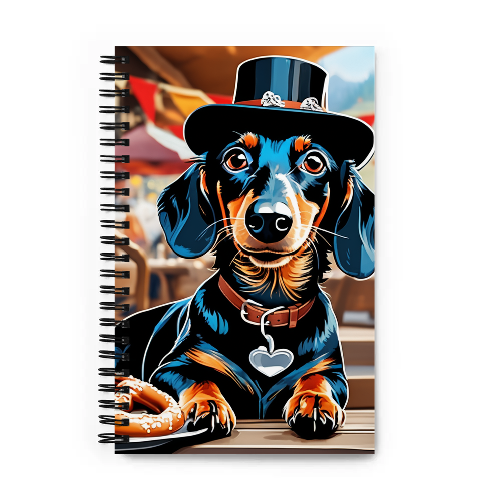 PugMug Custom Black Dachshund Spiral Notebook