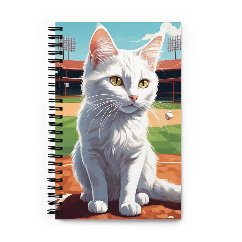 PugMug Custom White Companion Cat Spiral Notebook