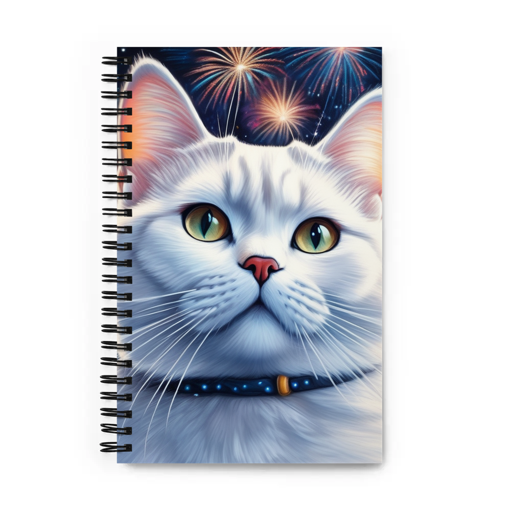 PugMug Custom White British Shorthair Cat Spiral Notebook