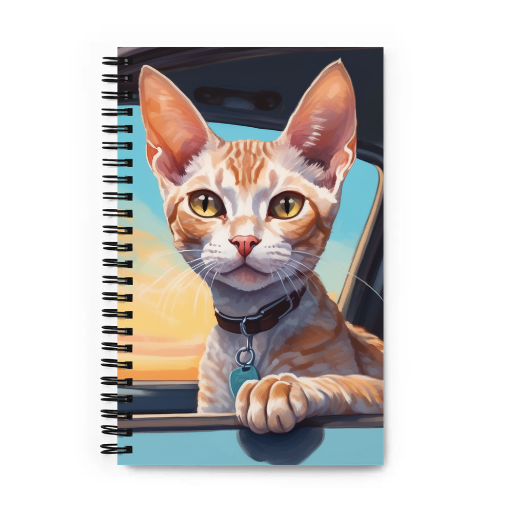 PugMug Custom Tabby Devon Rex Cat Spiral Notebook