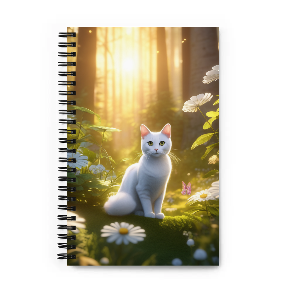 PugMug Custom White American Shorthair Cat Spiral Notebook