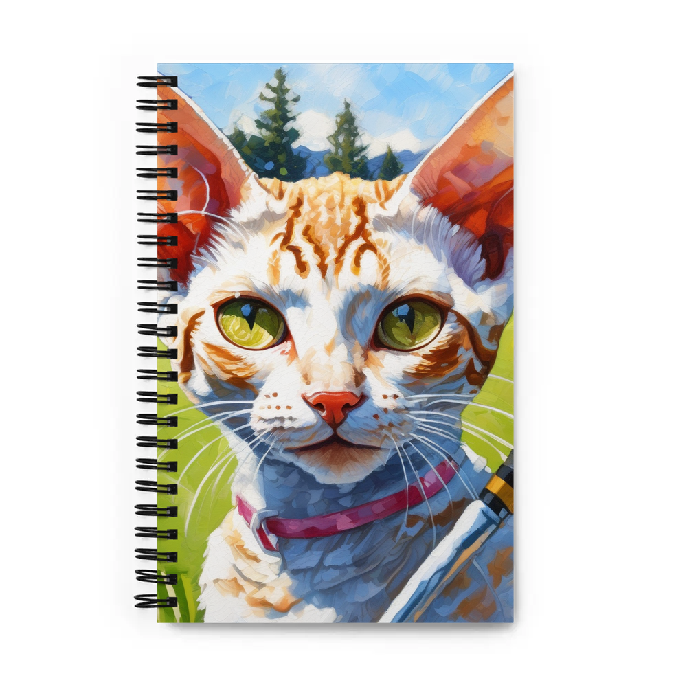 PugMug Custom Tabby Devon Rex Cat Spiral Notebook