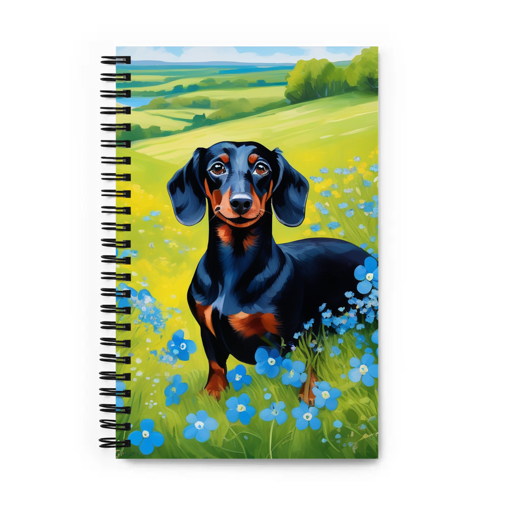 PugMug Custom Black Dachshund Spiral Notebook