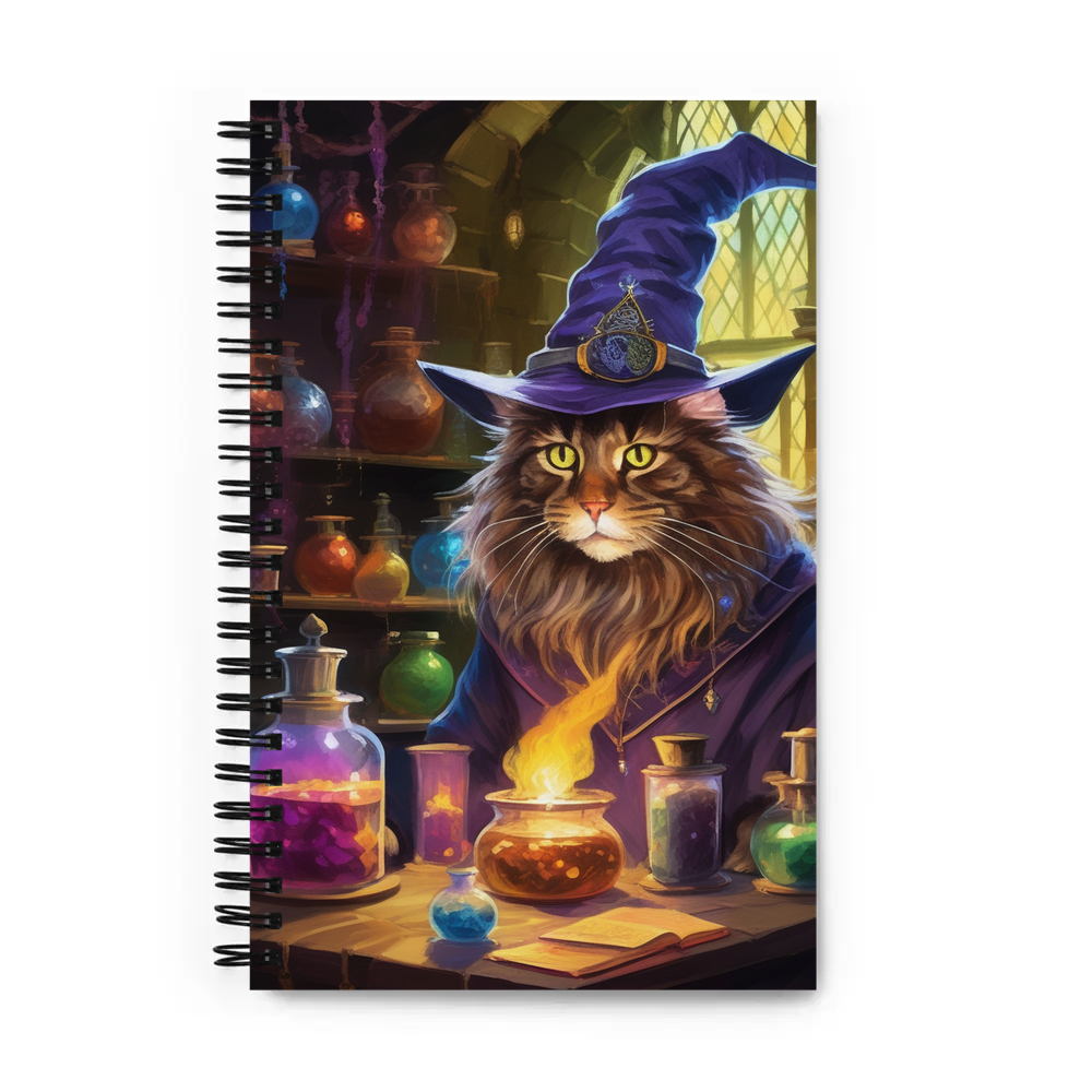 PugMug Custom Tabby Maine Coon Cat Spiral Notebook