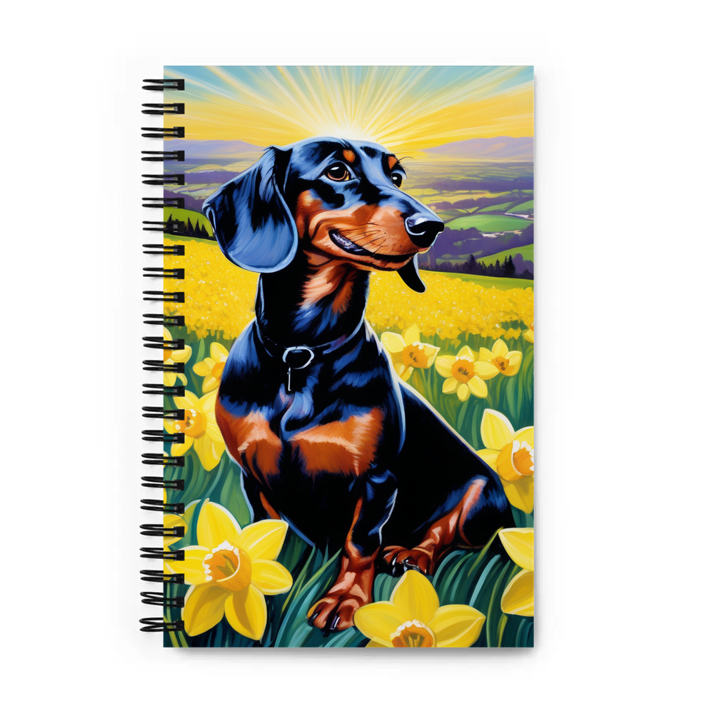 PugMug Custom Black Dachshund Spiral Notebook