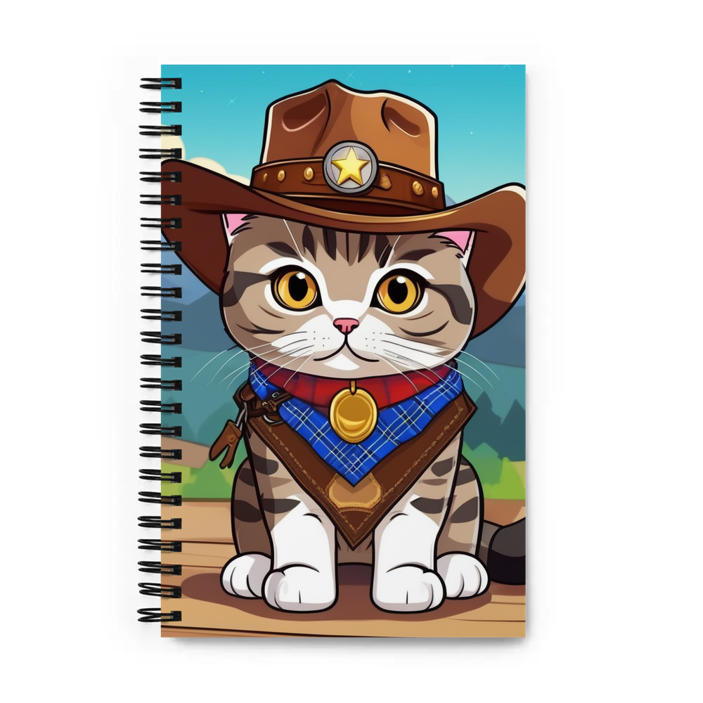 PugMug Custom Tabby Scottish Fold Cat Spiral Notebook