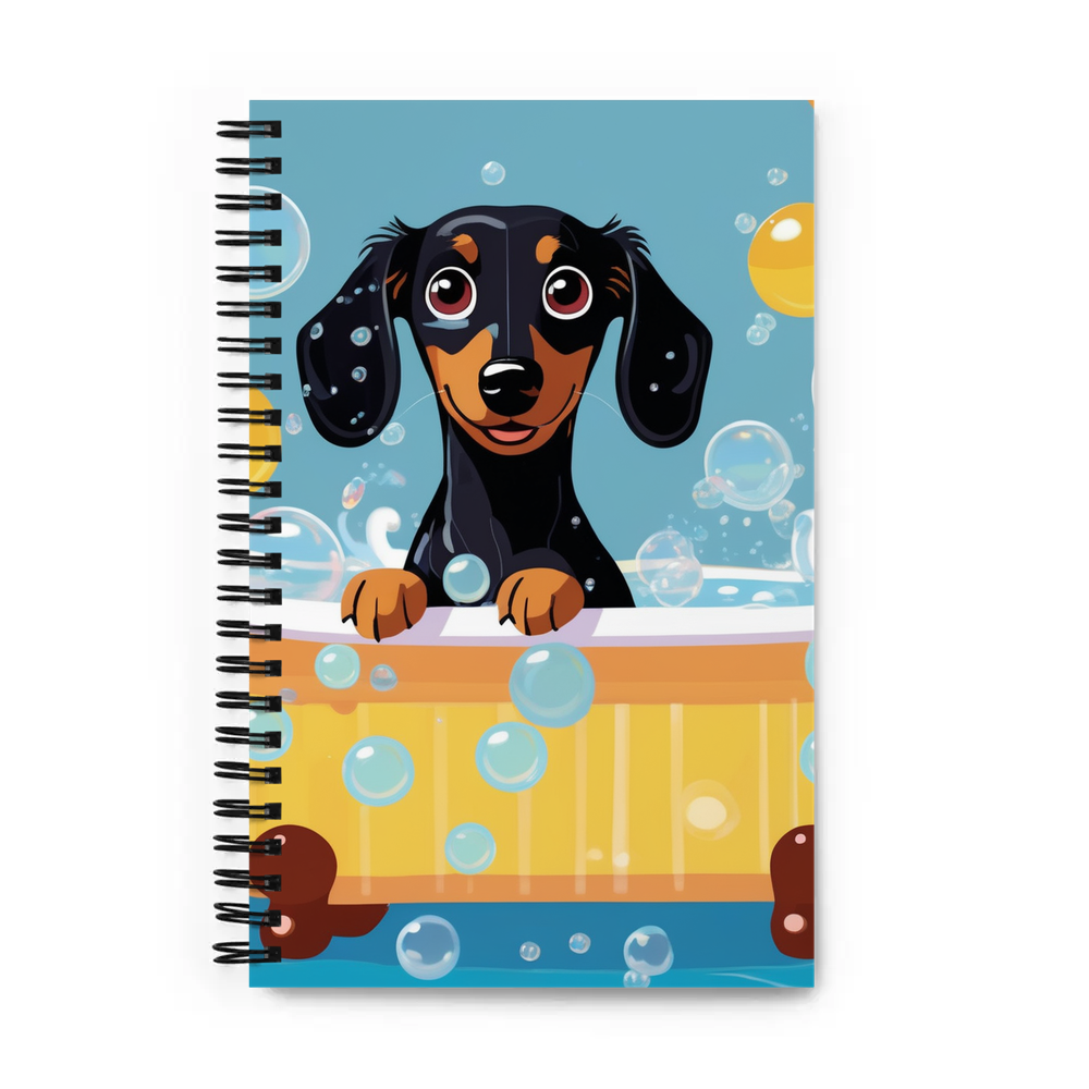 PugMug Custom Black Dachshund Spiral Notebook