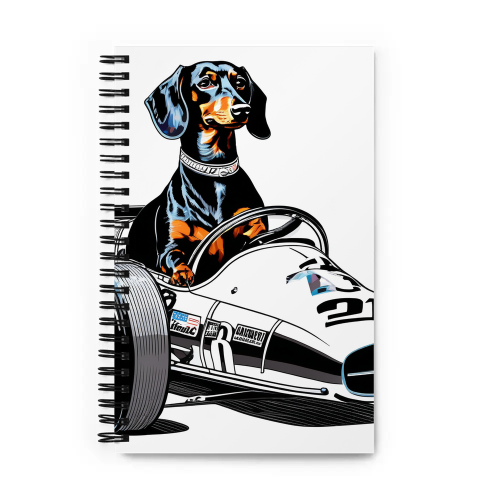PugMug Custom Black Dachshund Spiral Notebook