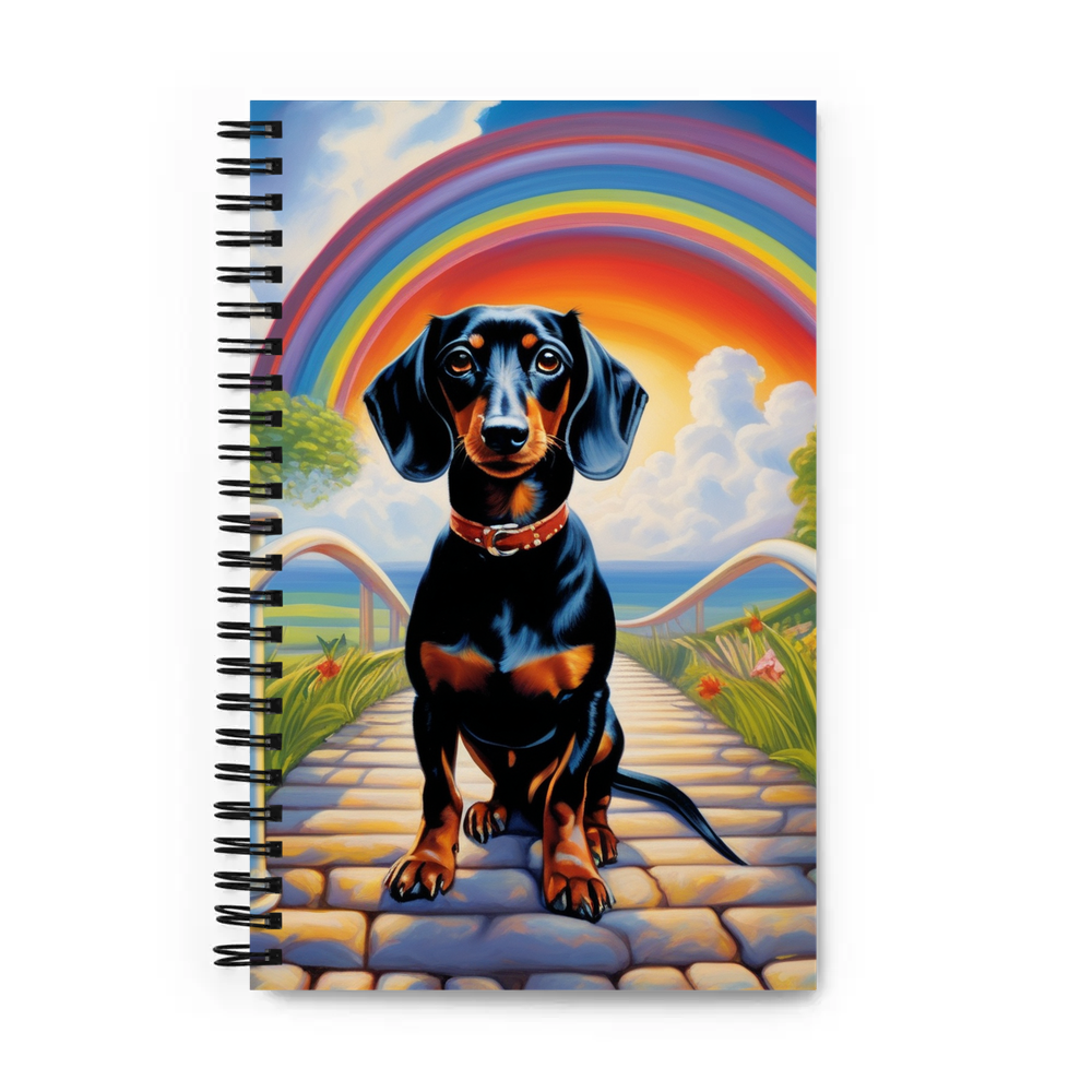 PugMug Custom Black Dachshund Spiral Notebook