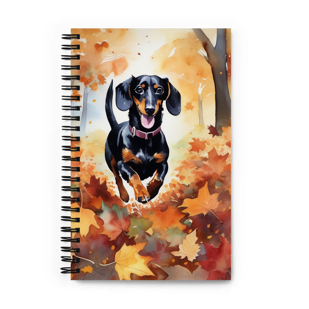 PugMug Custom Black Dachshund Spiral Notebook