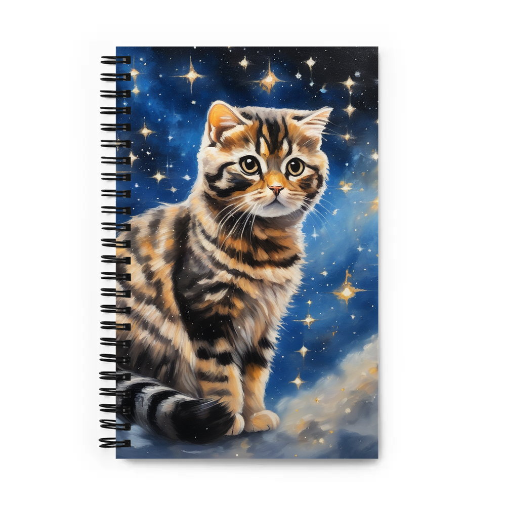 PugMug Custom Tabby Scottish Fold Cat Spiral Notebook