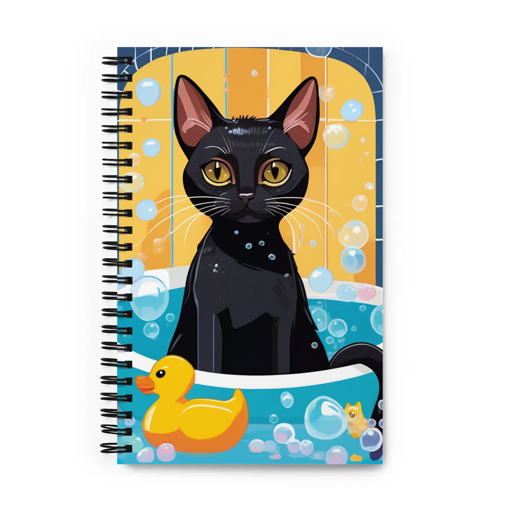 PugMug Custom Black Abyssinian Cat Spiral Notebook