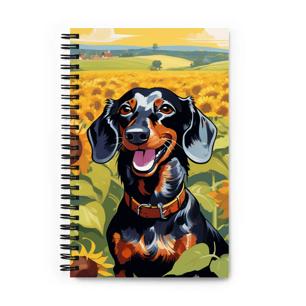 PugMug Custom Black Dachshund Spiral Notebook
