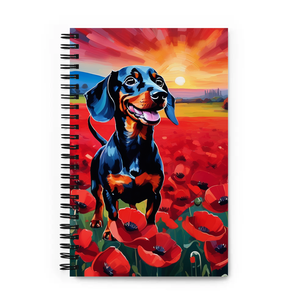 PugMug Custom Black Dachshund Spiral Notebook
