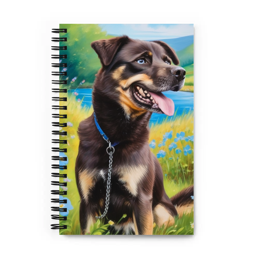 PugMug Custom Blue Spiral Notebook